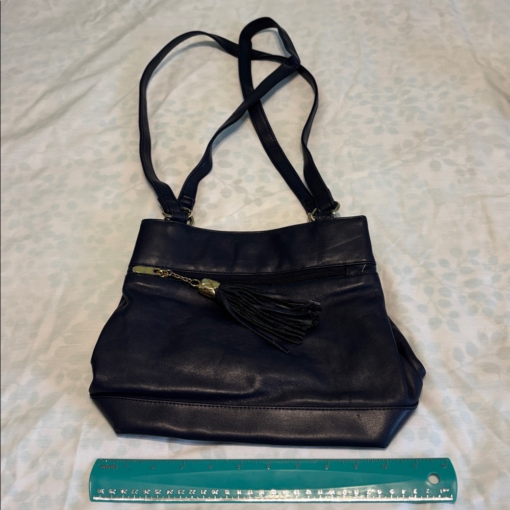 Worthington Navy Purse With Shoulder Straps